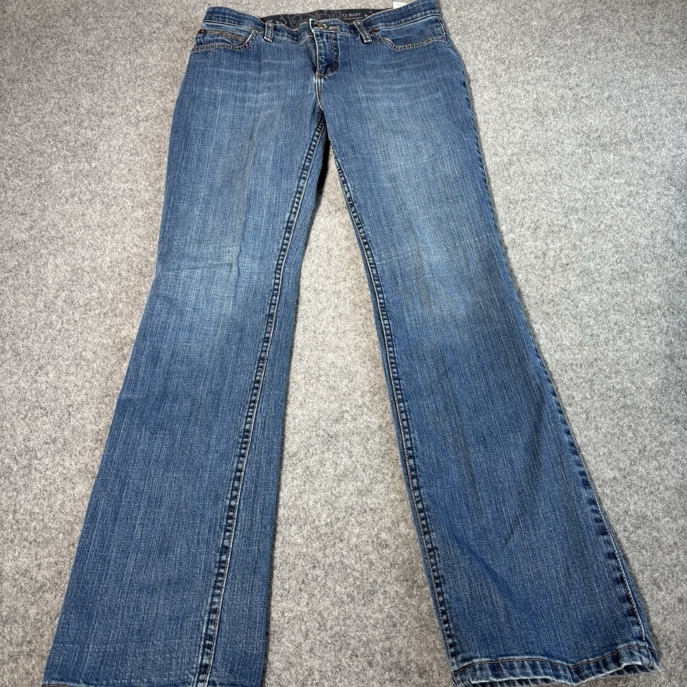 Wrangler Q Baby Jeans Bootcut Womens 7/8 (Fits‎ 31x32) No Gap Waistband Western